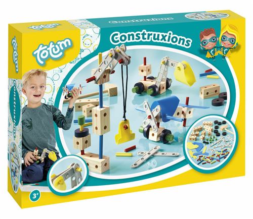 jouet de construction bois et plastique Totum pour créer tes propres véhicules