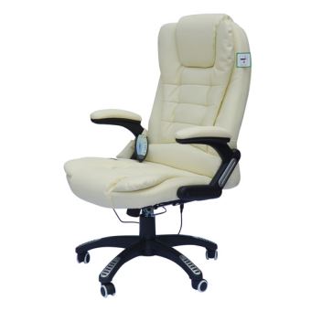 Homcom Fauteuil De Bureau Direction Pivotant Massant Chauffant Electrique Revetement Synthetique Chocolat Amazon Fr Cuisine Maison