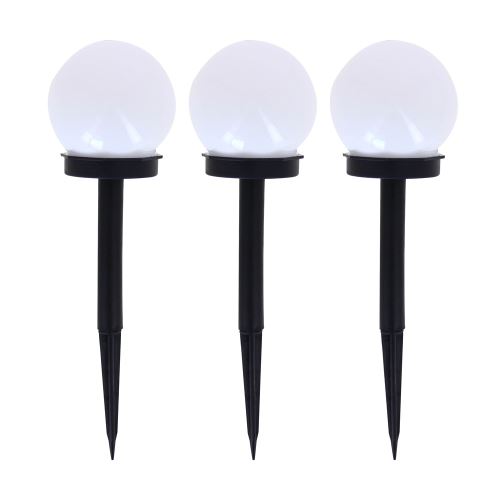 Lot de 3 balises solaires RVB
