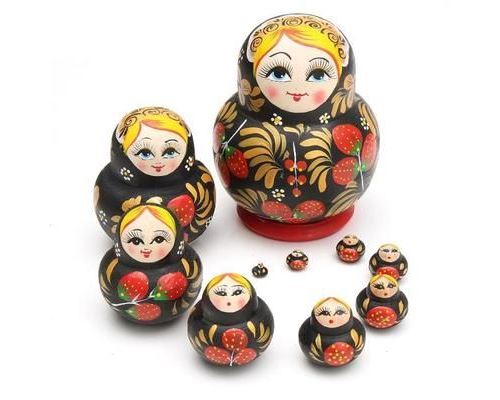 Winterworm – Lot De 7 Poupées Russes Gigognes En Bois Fait Main – 20 Cm, Peinture Non Toxique, Cadeau Unique