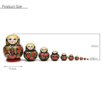 10 Poupées russes H27 peint main signé Matriochka Nested Doll