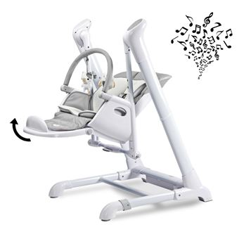 Indigo Chaise Haute Balancelle Bebe Musicale 2en1 Motorisee Gris Chaises Hautes Et Rehausseurs Achat Prix Fnac