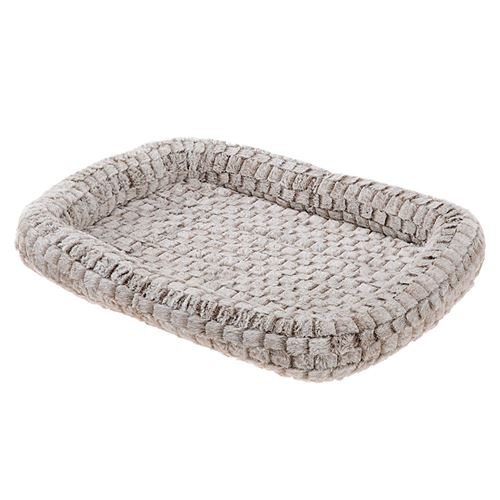 Ferplast Ferplast coussin rembourré pour chiens et chats TENDER 120, matelas pour animaux, fourrure doux et écologique, anti-dérapant, lavable, 122x76x5 cm, gris Gris