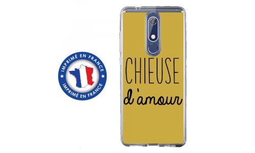 Coque souple pour Nokia 5-1 avec impression Motifs Chieuse d'Amour or
