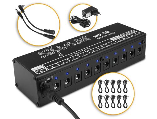 Shaman MP-50 MultiPower Isolated accordeur & alimentation pour pédales à effets