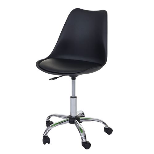 Chaise pivotante Malmö MENDLER HWC-B15 similicuir, noir