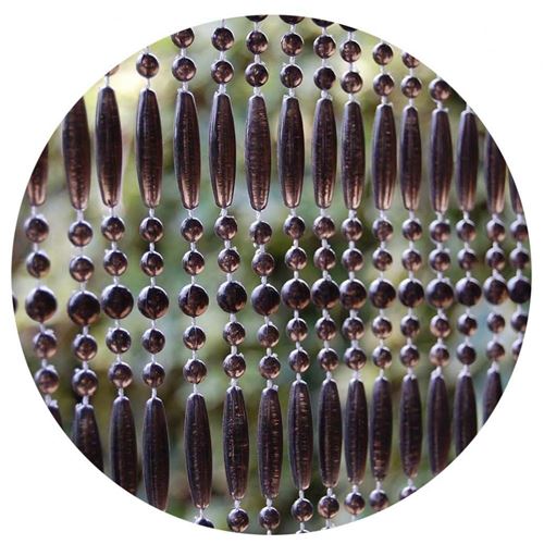 Casa - Rideau de porte en perles noires Fréjus 90x210 cm