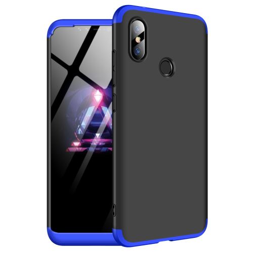 Coque en TPU détachable 3-pièces matte dur bleu/noir pour votre Xiaomi Redmi Note 6 Pro