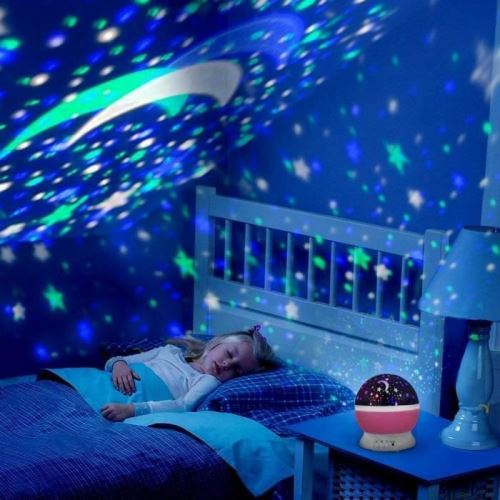 HHHC Veilleuse pour enfants, projecteur de veilleuse à 360 degrés avec  changement de lumière de 8 couleurs pour bébé enfant - Veilleuse bleue 