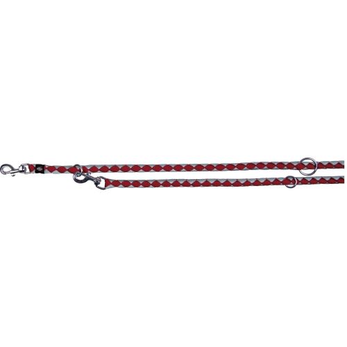 Trixie Cavo - Laisse pour chien ajustable (L/XL) (Rouge/Argent) - UTTX198