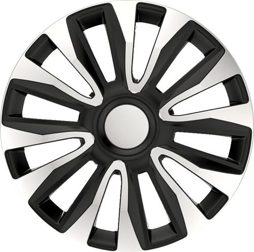 AutoStyle enjoliveurs Mega 15 pouces ABS argent / noir lot de 4