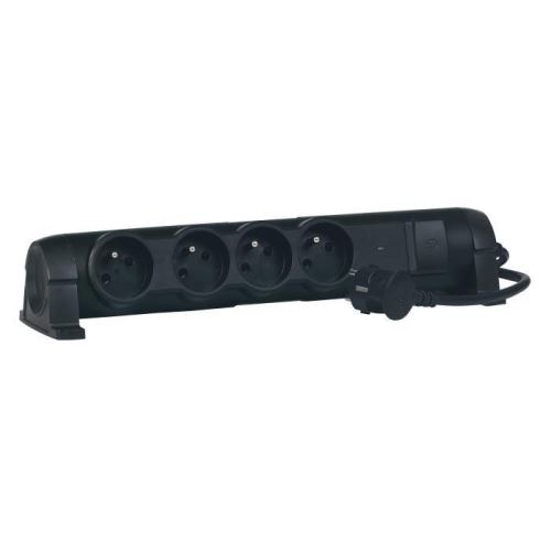 Multiprise Parafoudre Legrand 50295 4 prises x (2P+T) 1.5 m Noir