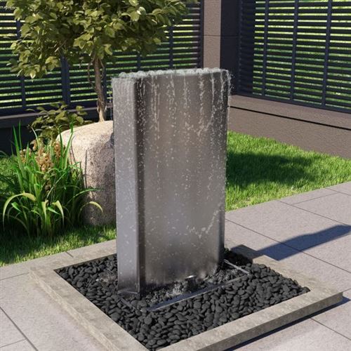 Fontaine de jardin Argent&eacute; 60,2x37x122,1 cm Acier inoxydable