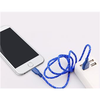 Cable Tresse Type C Pour Asus Zenfone 5 3m Chargeur Usb Reversible Connecteur Tissu Tisse Nylon Bleu Chargeur Pour Telephone Mobile Achat Prix Fnac