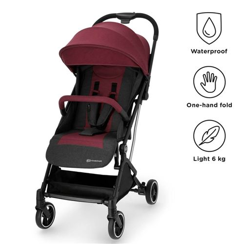 Kinderkraft Poussette INDY Légère et compacte - Couleur: Bordeaux
