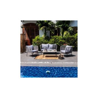 Pearl Salon De Jardin 4 Places - Tissage En Corde - Un ...