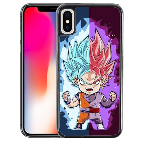 Coque pour iPhone XS dragon ball black goku cartoon