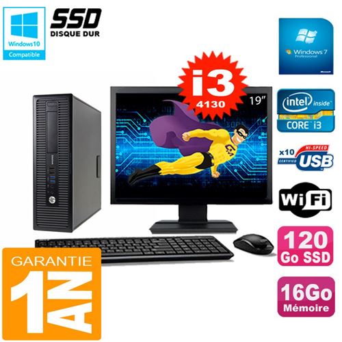 Acheter Pc hp elitedesk 800 g1 sff ecran 19' core i3-4130 16go disque 120 go ssd wifi w7 État correct - 249,00 € Pc hp elitedesk 800 g1 sff ecran 19' core i3-4130 16go disque 120 go ssd wifi w7 État correct - Hewlett-Packard reconditionné disponible sur Fnac