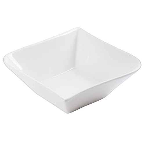 Assiette creuse carrée en porcelaine 15.5x15.5cm - Lot de 6 MELODY