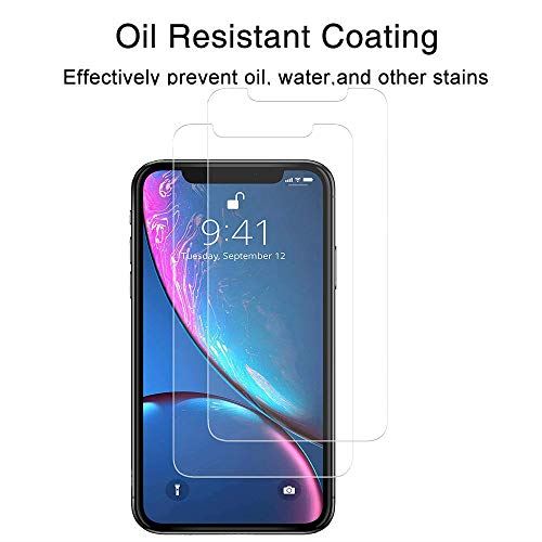 EasyULTVerre Trempé iPhone XR[2-Pièces], Film Protection écran Protecteur d'écran Vitre Tempered Screen Protector iPhone XR 6.1