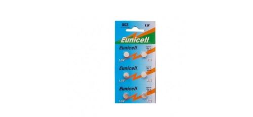 EUNICELL - Lot de 6 PILES AG3 / 392 / LR41 / SR41SW 1.5V Alcaline