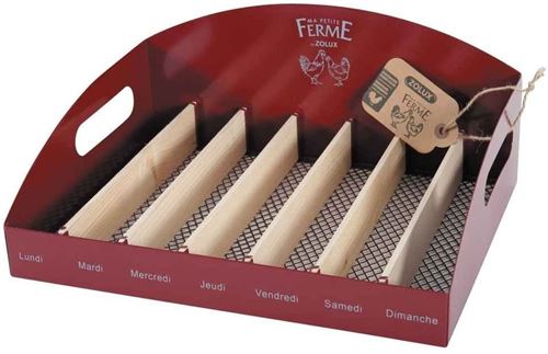 Zolux range oeuf métal grenat