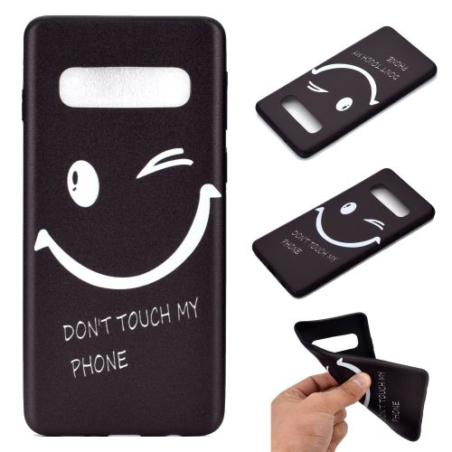 Coque en TPU logiciel d'impression de patrons visage souriant pour votre Samsung Galaxy S10