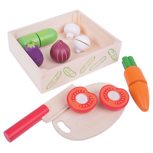 Bigjigs Boîte En Bois Avec Des Légumes À Couper
