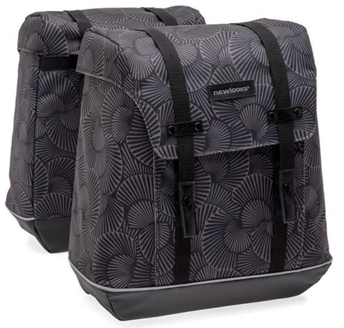 New Looxs sac à vélo double Alba 34 litres de polyester noir/gris