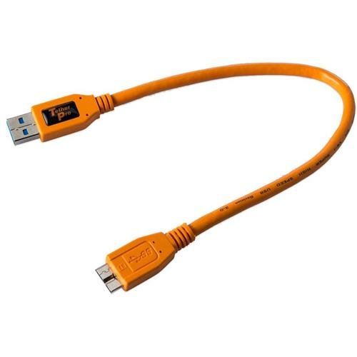 Tether outils Tetherpro USB 3.0 mâle de type A vers USB 3.0 Micro-B câble, 1 ', Orange