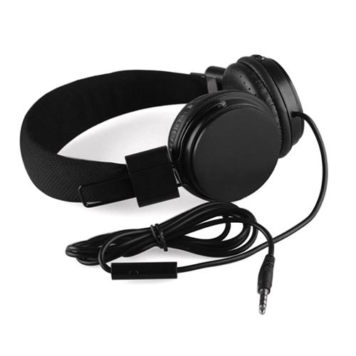 Non Communiqué Noir Casque Filaire - Over-Ear,Pliable,Stéréo