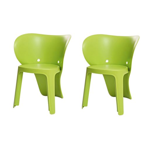 SoBuy KMB12-GRx2 Lot de 2 Chaise Enfant Design Chaise pour Enfants Siège Garçons et Filles Confortable Éléphant Vert - Haute Qualité