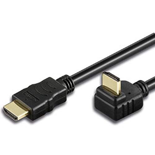 Techly 2 M High Speed Hdmi Cable With Ethernet A/a M/m Angled Black Icoc Hdmi-le-020 – Hdmi Cables (hdmi, Hdmi, Mal, Mal, Gold, Black)