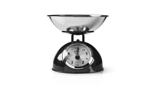 Balance de cuisine rétro analogique métal noir nedis