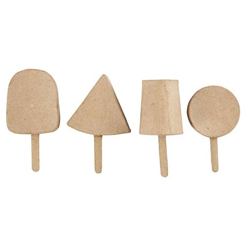 Sucettes glacées Papier mâché, 4pièces