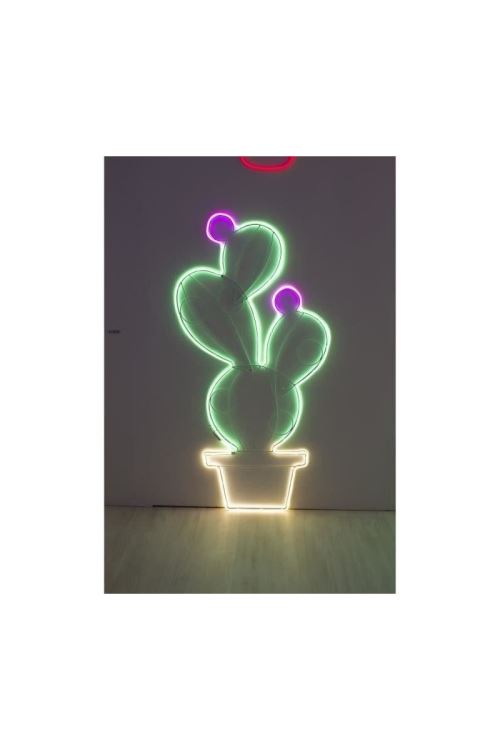 LOTTI Guirlande Figuier SMD - H117 cm - Blanc, vert et rose