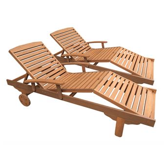 Bain De Soleil Pliant En Bois Exotique Singapour Maple Marron