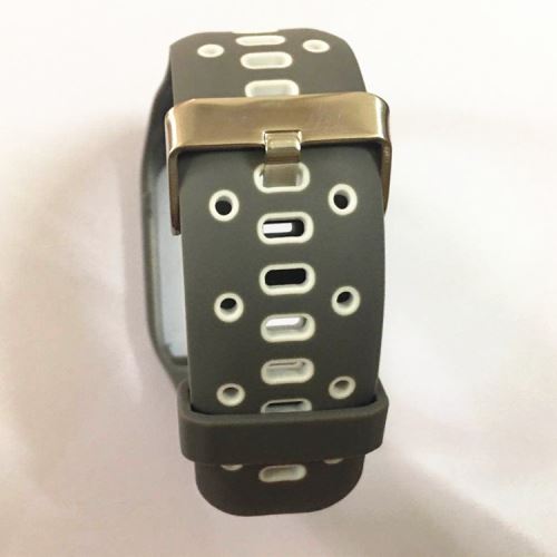 Bracelet en silicone pour TomTom Spark Runner 2/3 Golfer2 - Blanc&Gris