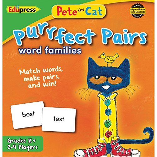 Pete The cat Purrfect Pairs game: Word Families (EP-3532)
