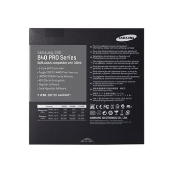 Samsung SSD 840 Pro 256 Go Disques durs internes Achat prix fnac