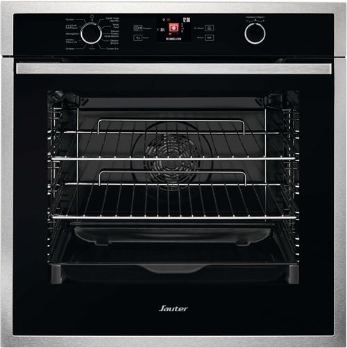 four intégrable multifonction 73l 60cm a+ pyrolyse inox/noir - sop5585x