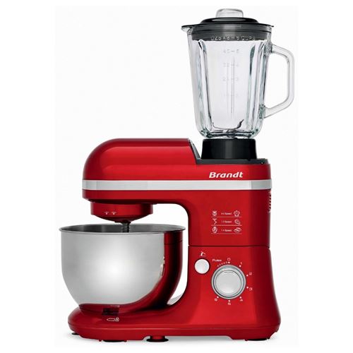 Brandt KM650BR - Keukenmachine - 650 W - Ruby Red