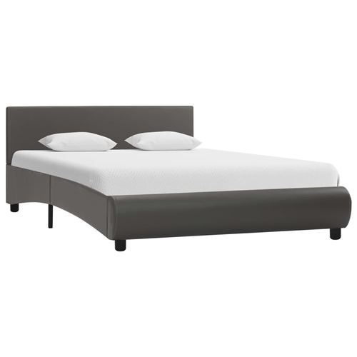 vidaXL Bedframe kunstleer grijs 140x200 cm