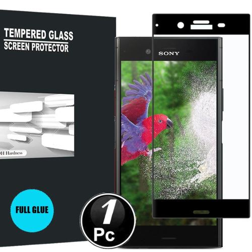 Sony Xperia XZ1 Vitre protection d'ecran en verre trempé incassable protection integrale Full 3D Tempered Glass FULL GLUE - [X1-Noir]