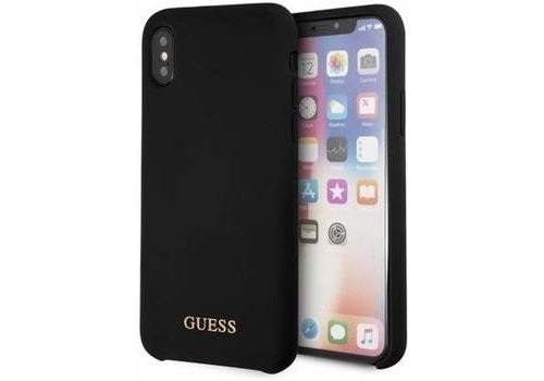 Coque pour Iphone X/XS silicone Logo Guess noir