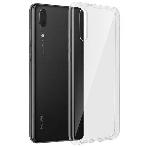 Coque pour huawei p20 Coque pour souple (0,3mm) silicone gel coin renforcée - transparente