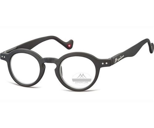 Montana lunettes de lecture rondes noir mat force +3,50 (BOX69)
