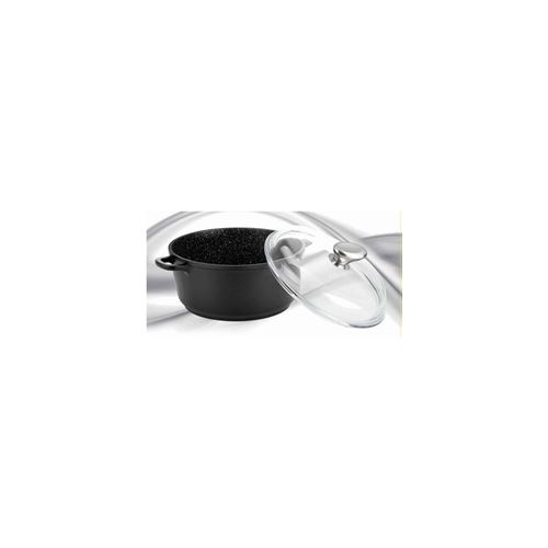 Pradel Excellence Noir Faitout Façon Pierre - Ø 20 Cm - 2,2 L - Tous Feux Dont Induction