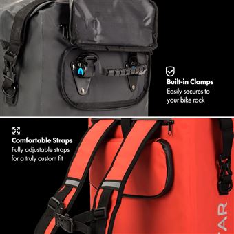Sacoche de vélo étanche Rohtar Sacoche de porte-vélo en 18 L