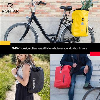 Sacoche de vélo étanche Rohtar Sacoche de porte-vélo en 18 L